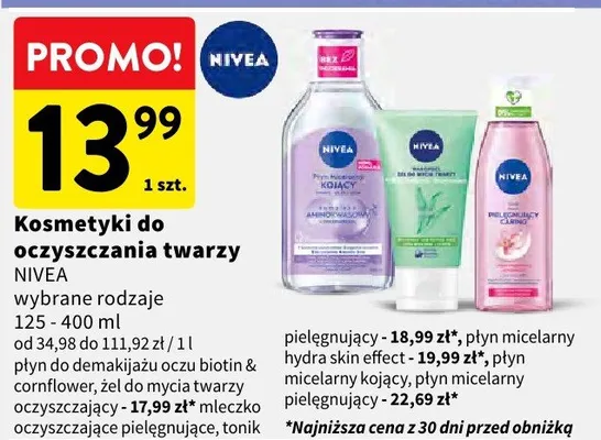 Kosmetyki do oczyszczania twarzy promocja w Intermarche