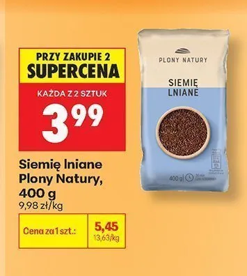 Siemię lniane Plony Natury promocja w Biedronka