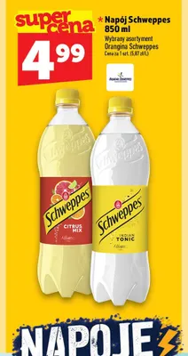 Napój gazowany Schweppes Indian Tonic 850 ml promocja w TOPAZ