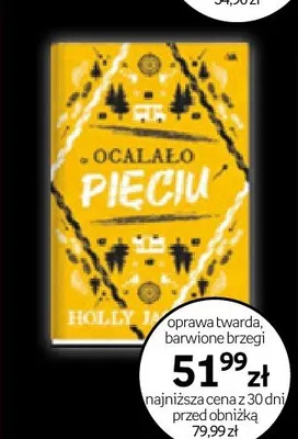 Książka Ocalało pięciu Holly Jackson oprawa twarda barwione brzegi promocja w Empik