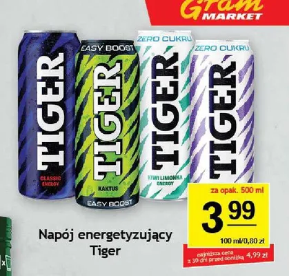 Napój energetyzujący Tiger Kaktus promocja w Gram Market