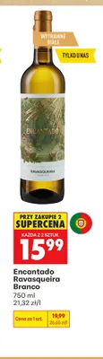 Wino białe Encantado Ravasqueira Branco promocja w Biedronka