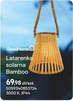 Latarenka solarna Bamboo promocja w Castorama