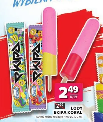 Lody Ekipa Koral promocja w Stokrotka