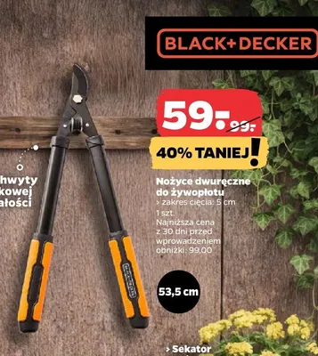 Nożyce dwuręczne do żywopłotu promocja w Netto