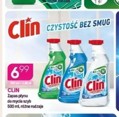 Zapas płynu do mycia szyb Clin promocja w Drogerie Koliber