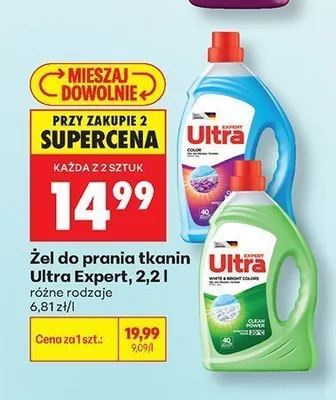 Żel do prania tkanin Ultra Expert promocja w Biedronka