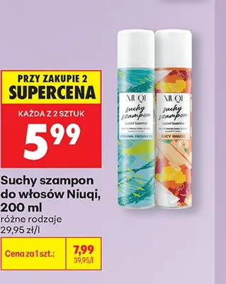 Suchy szampon do włosów Niuqi promocja w Biedronka