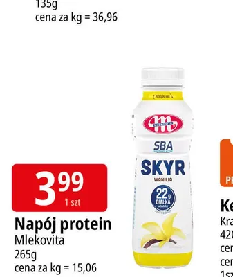 Napój proteinowy SBA Mlekovita promocja w Leclerc