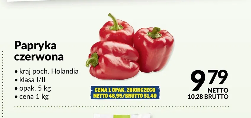 Papryka czerwona Holandia promocja w Makro