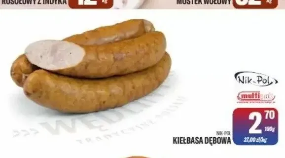 Kiełbasa dębowa Nik-Pol promocja w Tomi Markt