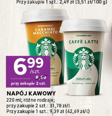 Napój kawowy Starbucks Caramel Macchiato promocja w Stokrotka