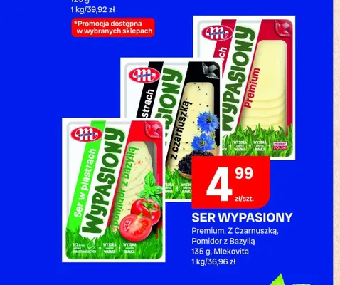 Ser w plastrach Wypasiony z Czarnuszką Mlekovita promocja w Chorten
