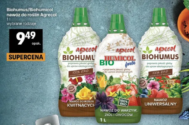 Nawóz do roślin Biohumicol Agrecol promocja w Delikatesy Centrum