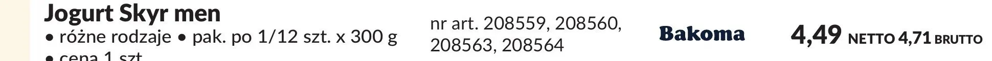 Jogurt Skyr men różne rodzaje promocja w Makro