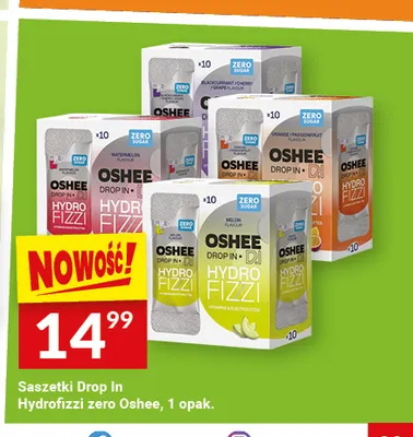 Saszetki Drop In Hydrofizzi zero Oshee promocja w Twój Market