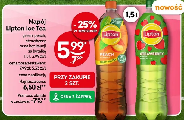 Napój Lipton Ice Tea Green promocja w Żabka