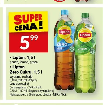 Mrożona herbata Lipton Lemon promocja w Twój Market