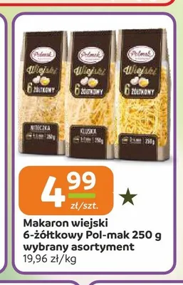 Makaron wiejski 6-żółtkowy Niteczka Pol-mak promocja w Społem Częstochowa