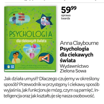 Książka Psychologia dla ciekawych świata Anna Claybourne promocja w Empik