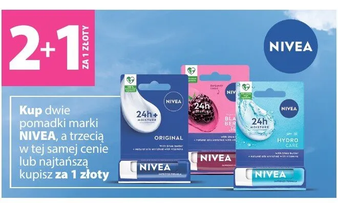 Pomadki do ust NIVEA promocja w Hebe