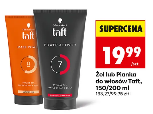 Żel do włosów Taft promocja w Biedronka