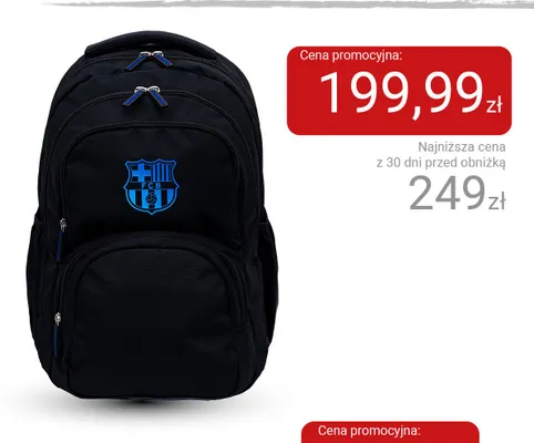 Plecak trzykomorowy FC Barcelona promocja w Smyk