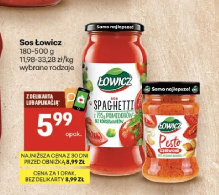 Pesto Łowicz Czerwone promocja w Delikatesy Centrum