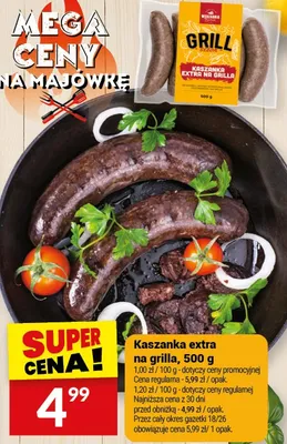 Kaszanka extra na grilla Wiejska promocja w Twój Market