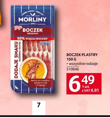 Boczek w plastrach Morliny promocja w Selgros