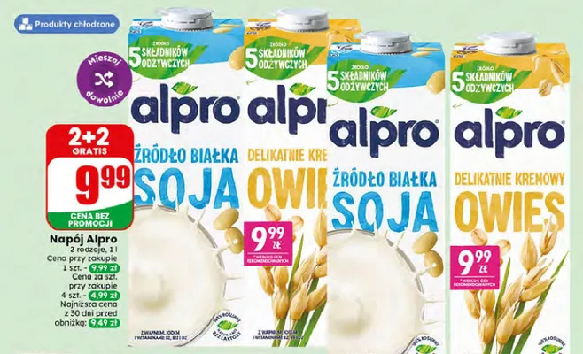 Napój sojowy Alpro promocja w Dino