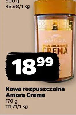 Kawa rozpuszczalna Amora Crema promocja w Netto