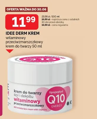 Krem witaminowy przeciwzmarszczkowy do twarzy IDEE DERM promocja w Super-Pharm