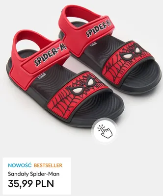 Sandały Spider-Man promocja w Sinsay