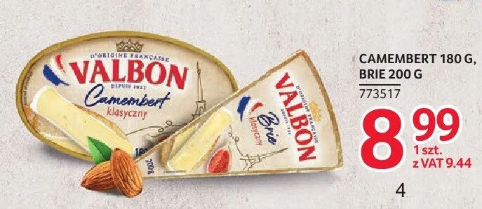Ser Camembert Valbon promocja w Selgros