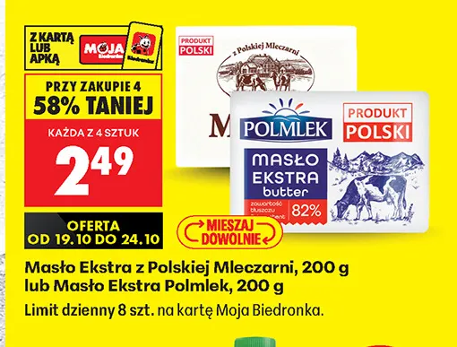 Masło Ekstra Polmlek promocja w Biedronka