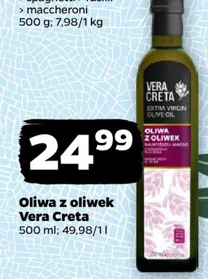 Oliwa z oliwek Vera Creta Extra Virgin promocja w Netto