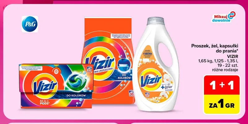 Żel do prania Vizir +Lenor Gold Orchid promocja w Carrefour