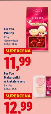 Makaroniki w kształcie serc promocja w Lidl