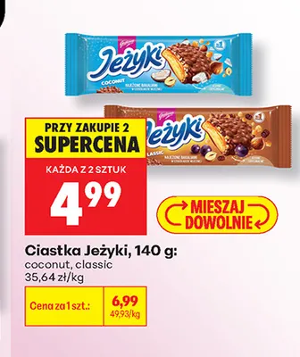 Ciastka Jeżyki coconut promocja w Biedronka