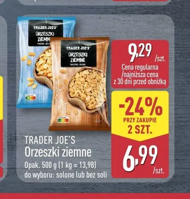 Orzeszki ziemne solone Trader Joe's promocja w Aldi