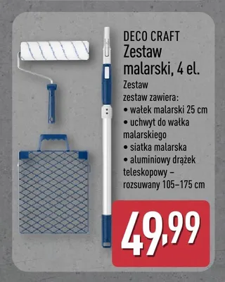 Zestaw malarski Deco Craft promocja w Aldi