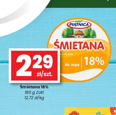 Śmietana 18% Piątnica promocja w emma MARKET