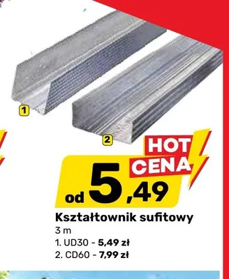 Kształtownik sufitowy UD30 3m promocja w Bricomarche