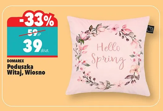 Poduszka Witaj, Wiosno promocja w Biedronka