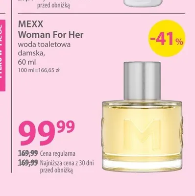 Woda toaletowa damska MEXX Woman For Her promocja w Hebe