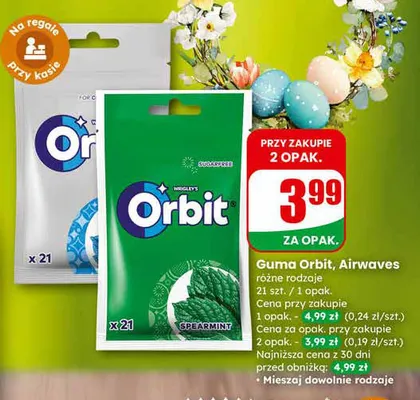 Guma do żucia Orbit różne rodzaje promocja w Dino