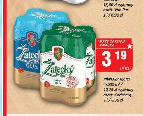 Piwo Žatecký Světlý Ležák 4-pak promocja w Chorten