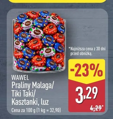 Praliny Kasztanki Wawel luz promocja w Aldi