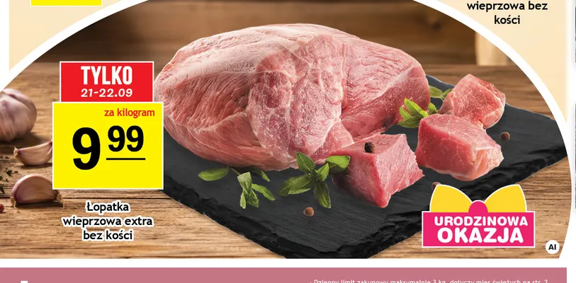Łopatka wieprzowa extra bez kości promocja w Gram Market